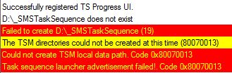 Error 19 in smsts.log